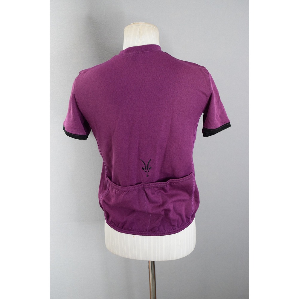 IBEX Cycling Jersey Medium Zip Front Pockets Womens Purple Short Sleeve - Picture 3 of 5
